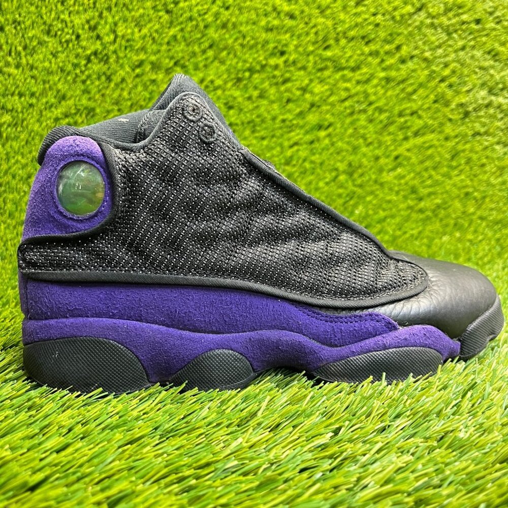 Nike Air Jordan 13 Retro Girls Size 6Y‎ Black Purple Basketball Shoes Sneakers